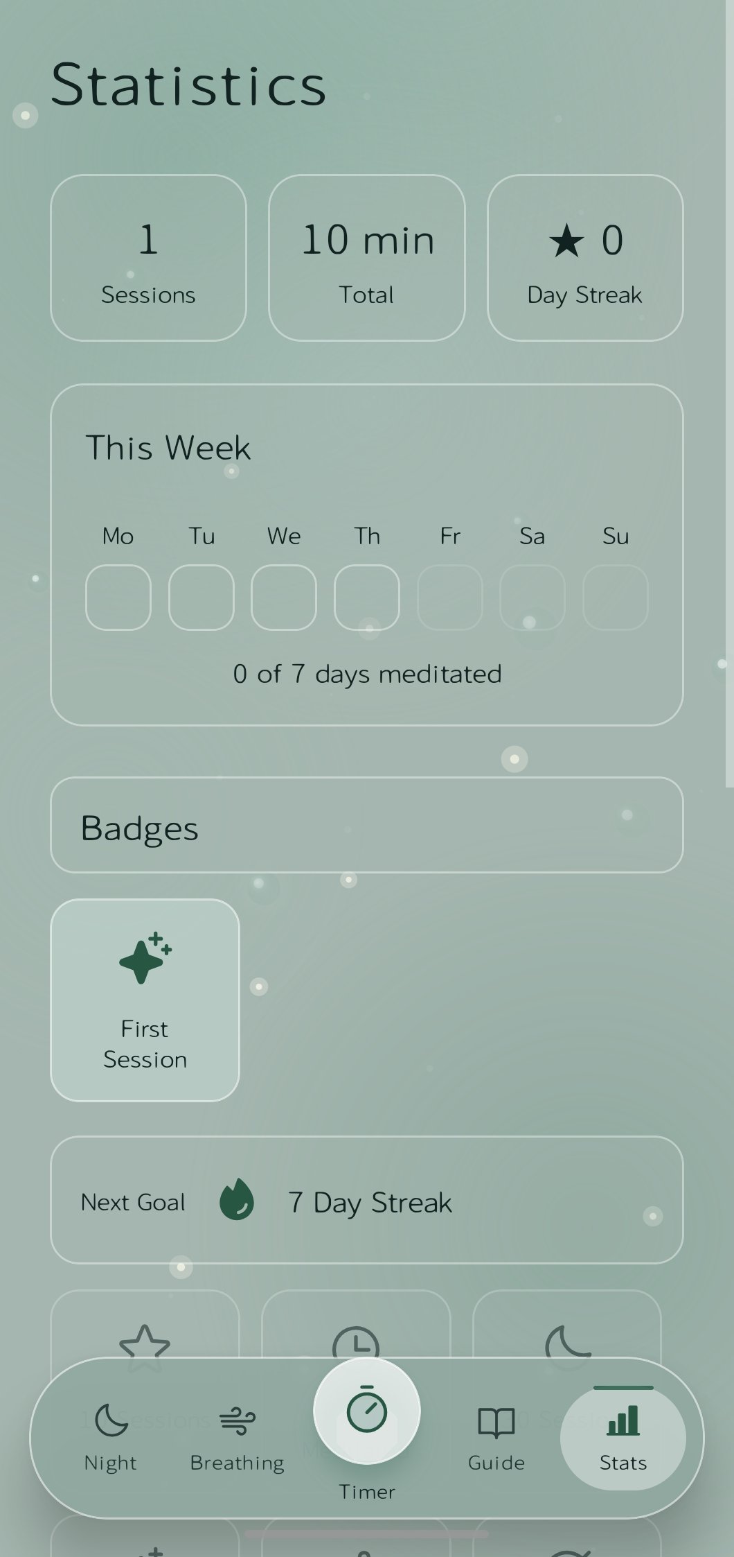 Statistics and badges