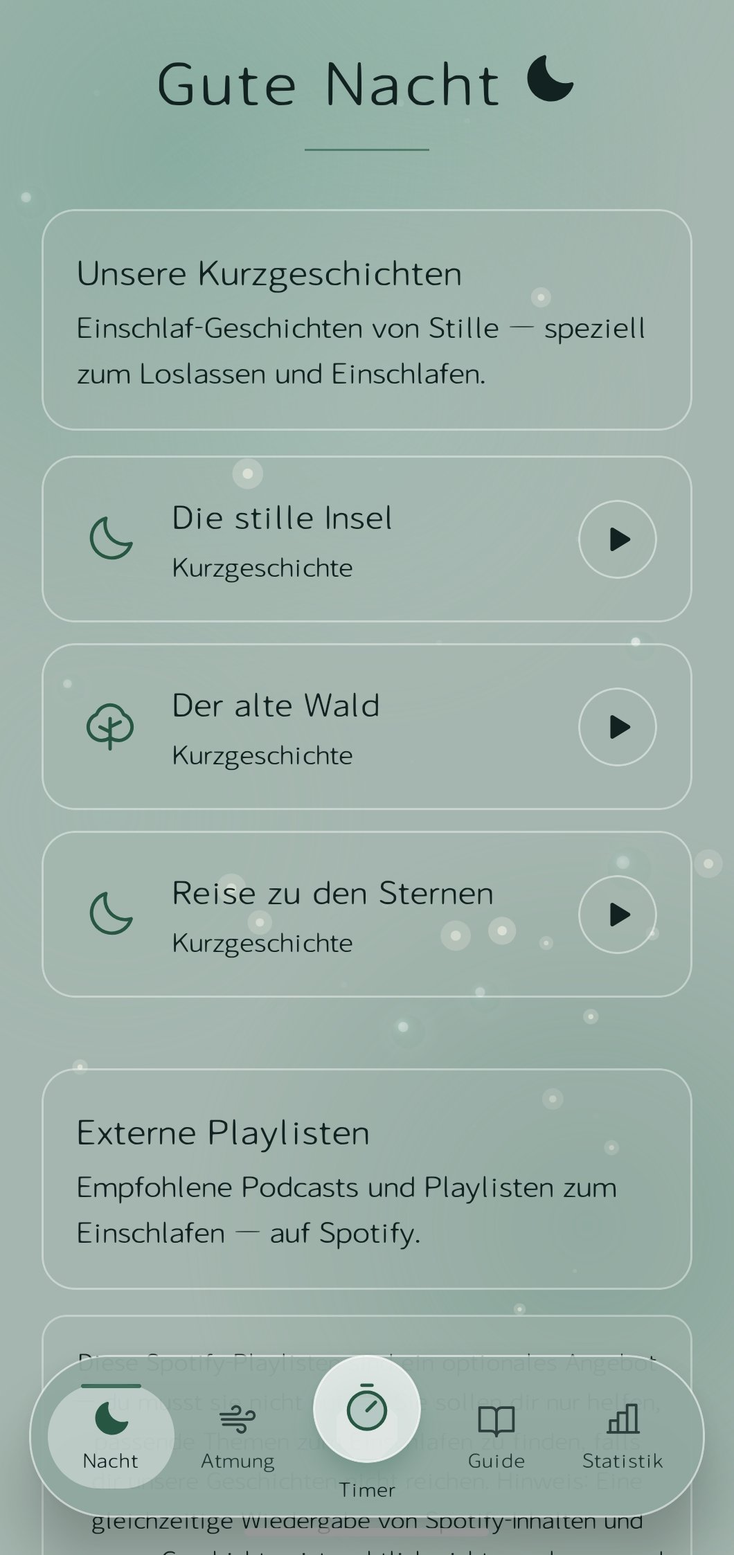 Gute Nacht — Schlafgeschichten